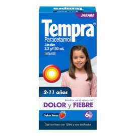 Jarabe Tempra Para El Dolor y Fiebre De Fresa Contenido 120 Ml