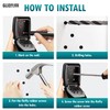 GLIOFLUX Key Safe Outdoor, Key Safe Wall Mounted with 10