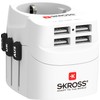 SKROSS Country Plug Pro Light USB World (4xA) White