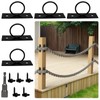 Solviro 5Pack 2inch Rope Support Holder Drop Ring Brackets Decorative