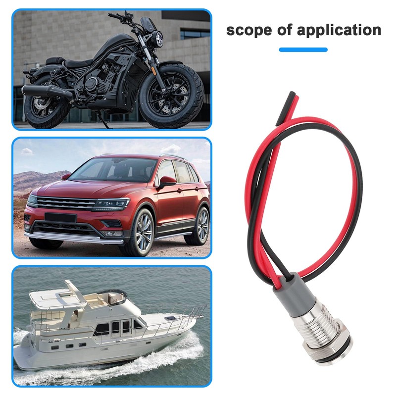 eMagTech 2 x AC/DC 12V-24V 8 mm Panel Mount LED