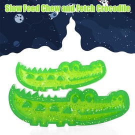 Slow Feed Chew and Fetch Crocodile, Dogs Slow Feeder Puzzle Toy, Alligator Treat Dispensing Dog Toys Keep Them Busy, Alligator Dog Chew Toy for Large, Medium & Small Dogs Teeth Cleaning (Small)