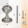 Bwintech 1 Set Beehive Mortice Door Knobs,Satin Nickel Finishing Pull