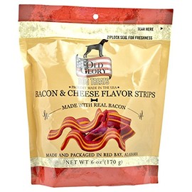 Old Glory Dog Treats, Proudly Made in the USA, 6 Oz. (Bacon & Cheese Flavor Strips Made with Real Bacon)