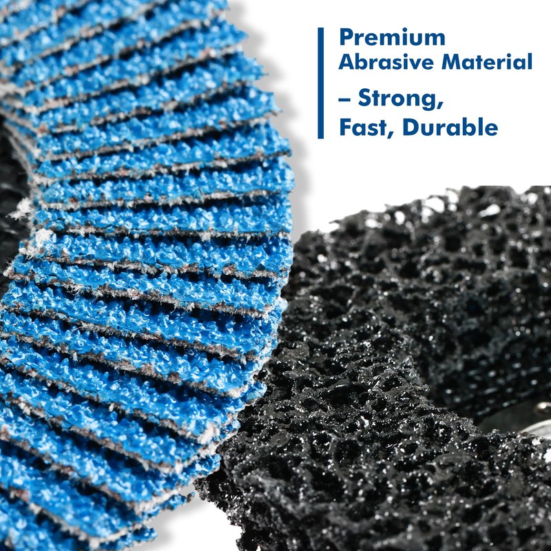 25 Pack Strip & Flap Disc Combo Set for Angle