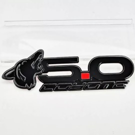 AMP NEW Black Howling Coyote 5.0 Deck Lid Emblem Fits 15-23 Mustang F150 Universal