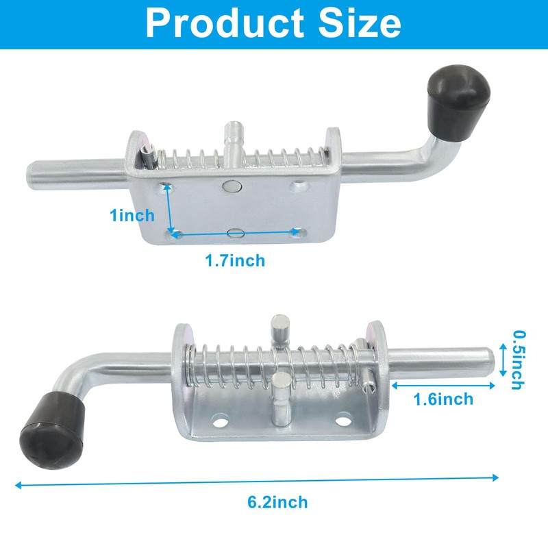 Aoserge 2 Pack 6 Inch Zinc Plated Solid Steel Spring