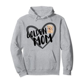Golden Mom Heart Golden Retriever Owner Dog Mother's Day Pullover Hoodie