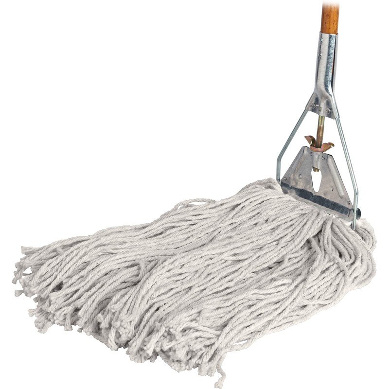 Genuine Joe-GJO54201 Cotton Wet Mop with Handle 60" Width x