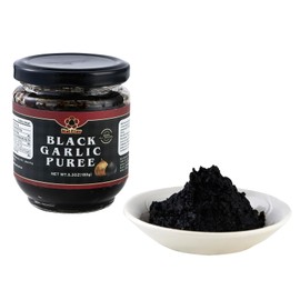NatFlav Black Garlic Puree 6.3 Oz, Black Garlic Seasoning, Made from Single Black Garlic, Fermented for 120 Days, No Added Water, High in Antioxidants, non GMO, Gluten Free