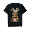 Happy Easter Bunny Leopard Pattern Funny Easter Bunny T-Shirt