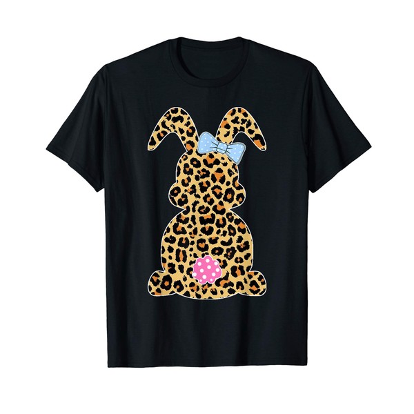 Happy Easter Bunny Leopard Pattern Funny Easter Bunny T-Shirt