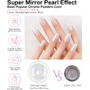 4 Boxes White Pearl Chrome Nail Powder - BISHENGYF Glazed