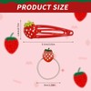 Girls Hair Clipsand Hair Ties 6 Piece Set, Sweet Fruit