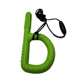B Grip Chewelry Necklace Sensory Chew Toys for Autistic Children, Kids or Adults with Autism ADHD Who Need to Stim Chew Bite or Fidget Chewy Aids Help Concentration Biting (Bright Green, Single)