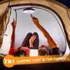 Portable Camping Lantern with Fan Solar USB Rechargeable LED Tent