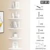 MLUOVI Set of 5 Pieces Corner Mounting Shelf with White,