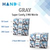 Hand-E Touch Disposable Grey Nitrile Gloves XS -200 Count, Latex