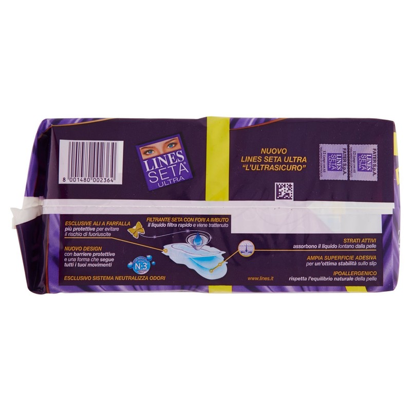 Lines – Absorbent, Ultra Long With Wings, Hypoallergenic, Double Pack