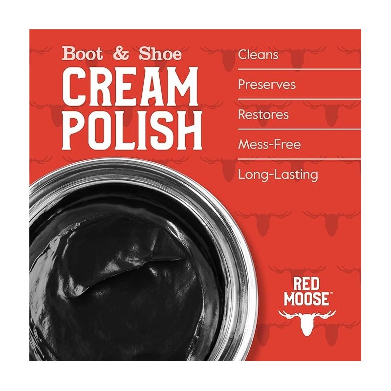 RED MOOSE 3pc Easy Black Shoe/Boot Cleaning Kit – Polish,