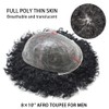 Generic- Afro Toupee para hombres negros, sistema de reemplazo de