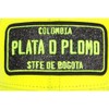Plata o Plomo Neon Yellow and Rhinestone Black Baseball Cap