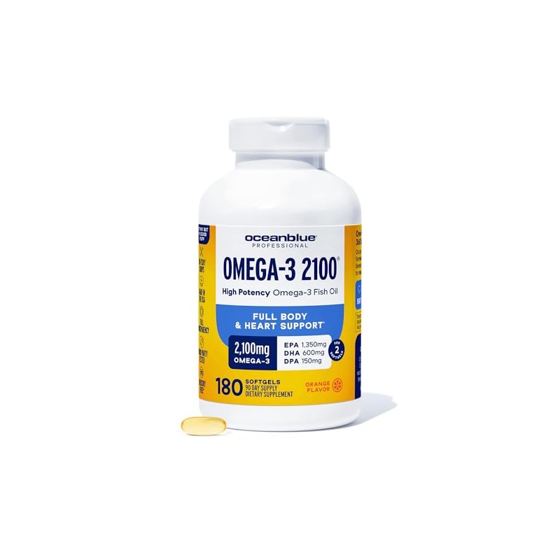 Ocean Blue Professional® | Suplemento Alimenticio de Omega‑3 | 2100