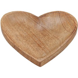 Mango Wood Heart Shaped Plate - Wooden Bowl