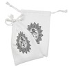 Lunarable Sun and Moon Fabric Pouch Set of 2, Mandala