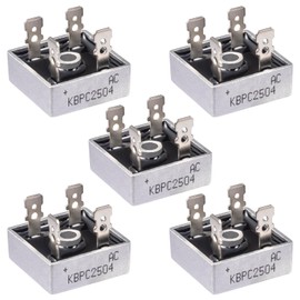 ALLECIN KBPC2504 Bridge Rectifier Diode 25A 400V Bridge Rectifier Diode KBPC 2504 Bridge Rectifier Diodes Single Phase Full Wave 25 Amp 400 Volt 4 Pin Through Hole (Pack of 5)