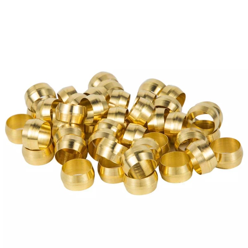 Breezliy Compression Fittings Kit 6 Sizes Brass Ferrules & Inserts