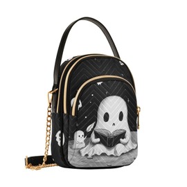 NCRJCZQL Small Quilted Crossbody Bag for Women Trendy Clutch Shoulder Bag Cell Phone Wallet Purse with Card Slots (Ghost)