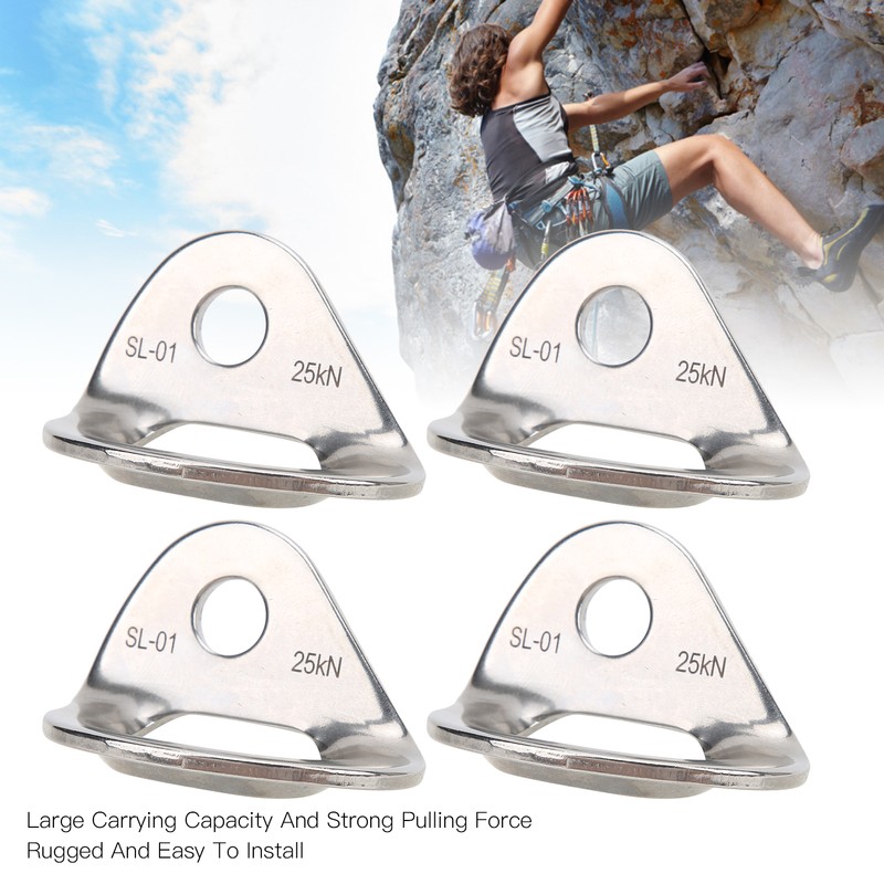 4 Pcs Climbing Hanger Stainless Steel Durable Rock Climbing Accessories
