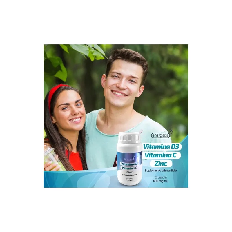 Multivitamínico Energeios D3zn Vitamina Zinc Sabor Suplemento Cápsulas Diaria