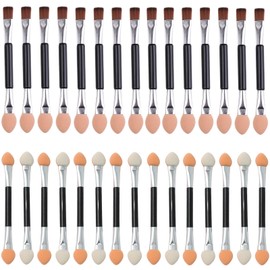 30 Pcs Double Head Eyeshadow Brushes, Soft Sponge Tipped Applicators for Professional Eye Makeup, Compact Makeup Tools for Women and Girls, Dual-Sided Eyeshadow Applicators for Smooth Application