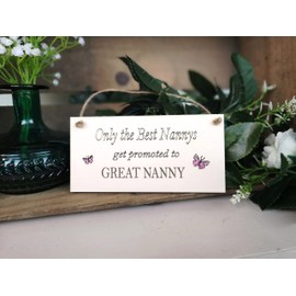 MadeAt94 Great Nanny Kitchen Christmas Gifts Sign from Grandchildren Birthday