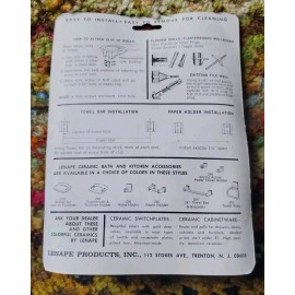 Lenape Pro Series Toothbrush Holder Bone Porcelain Bathware White NOS