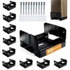 10PCS 6x6 Post Base for Concrete Heavy Duty Black E-Coated