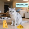 6 Pcs Cat Vomit Caution Sign - Funny 3D Printed