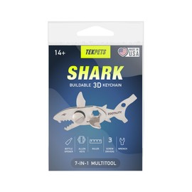 Shark - Metal TekPet | Zootility | Multi-tool | Metal Puzzle | Fidget Toy| Stainless Steel, Made in USA