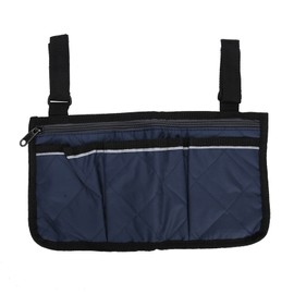 Wheelchair Bag Pouch Pockets Large Capacity Hanging Bag Storage Organizer Armrest Pouch Handy BagNavy Blue