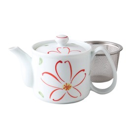 Hasamiyaki 74058 Lightweight Pot, Teapot, Approx. 11.8 fl oz (350 ml), Single Flower, Made in Japan