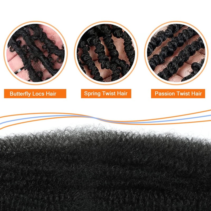 Springy Afro Twist Hair 20 Inch 3 Packs Pre Fluffed