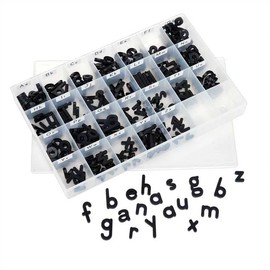 Really Good Stuff EZread Black Plastic Magnetic Lowercase Letter Kit 240 Letters
