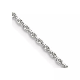 GlittersandGold Sterling Silver 1.5mm Diamond-cut Rope Chain Necklace