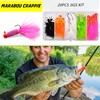 Marabou Jigs Fishing Lure Kit, 20/30pcs Crappie Jigs Head Marabou