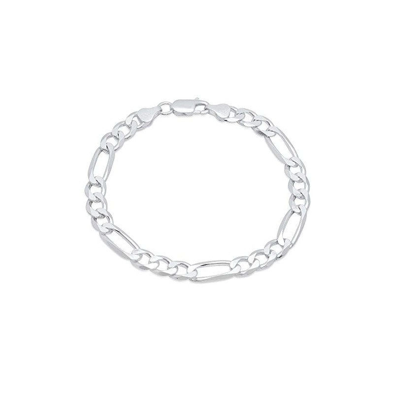 Treasure Bay Mens Solid 925 Sterling Silver Chain Bracelet (23)