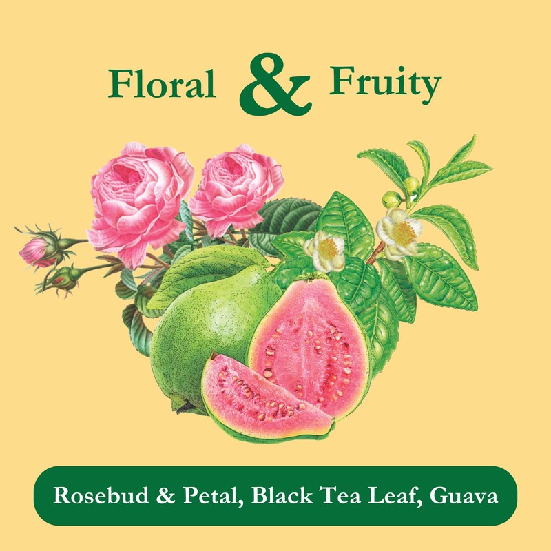 Tadin Guava Rose Tea, Contains Caffeine, Best Hot or Iced,