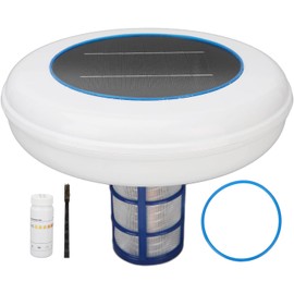 Haofy Ionizador Solar para Piscinas con Tecnología de Iones de Plata y Cobre, Purificación 24 Horas para Piscinas Enterradas y Elevadas, Mantenimiento Ecológico de, Fácil Instalación