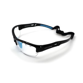 FAT PIPE Floorball & Unihockey Eagle Eye Junior Safety Glasses with IFF Certificate for Tested Quality (Black, Baby Blue)